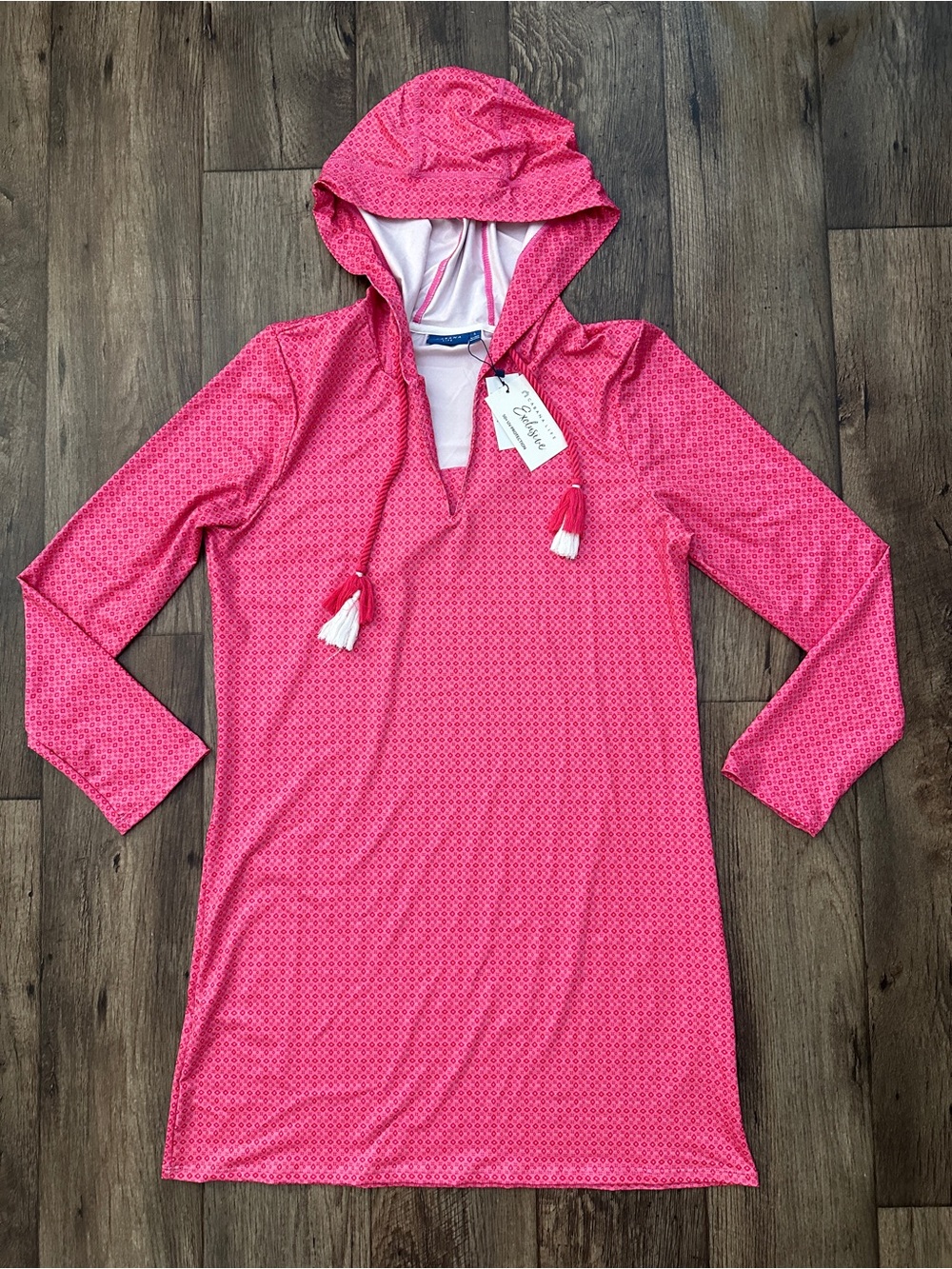 Cabana Life Hooded Beach Cover Up UPF 50+ Women’s Size L Pink